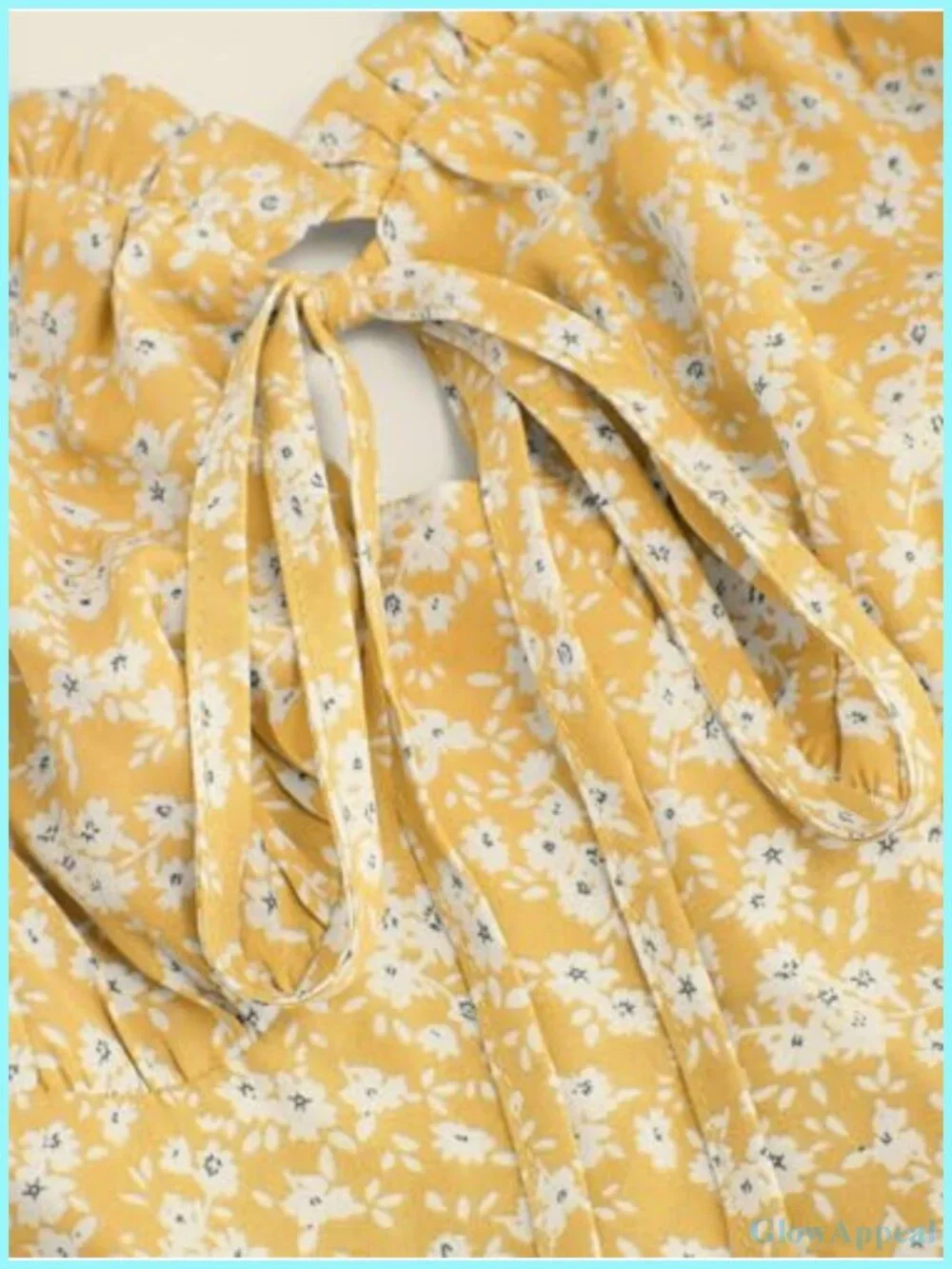 Floral Mini Sundress with Adjustable Tie Straps, Lightweight and High Stretch